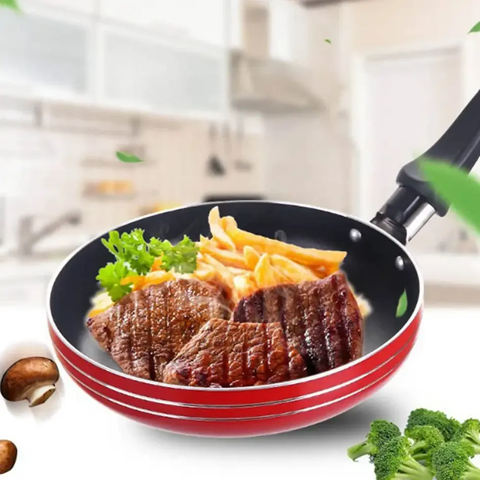 Thumbnail: 12cm/14cm/16cm Mini Frying Pan Non-Stick Steel Frypan Pot Saucepan for Cookware