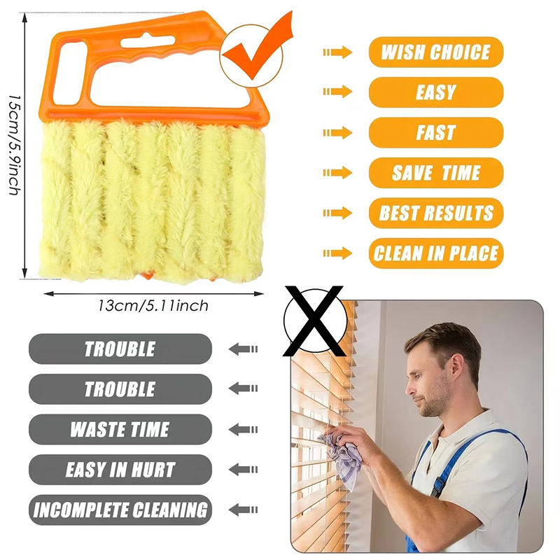 Thumbnail: Vent Blinds Cleaner Brush Auto Air Conditioner Microfiber Air Conditioner Duster