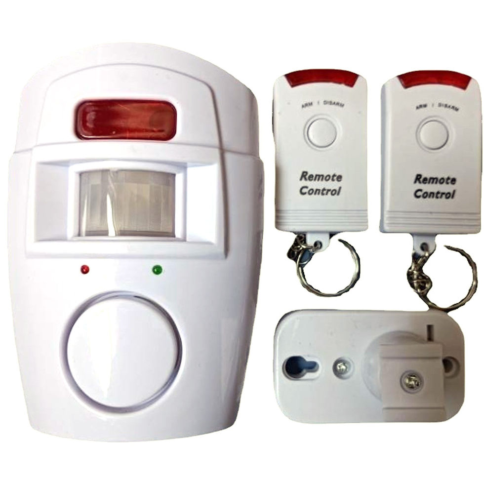 Thumbnail: Motion Detector Alarm with 2 Remote Controls PIR Motion Sensor Detector Alarm Ho
