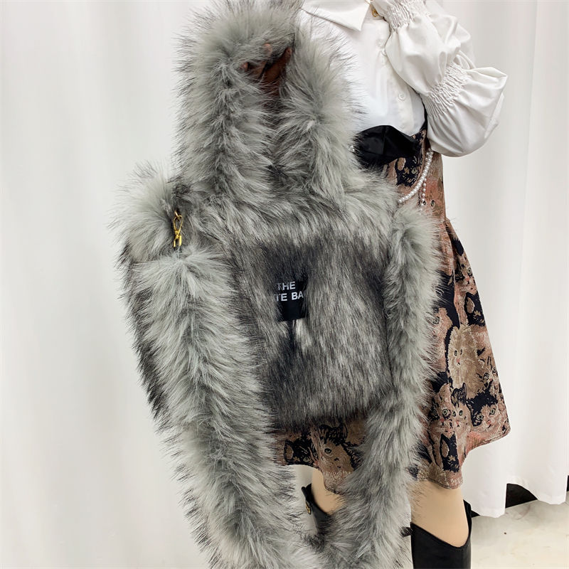 Thumbnail: Large The Tote Bags for Women Winter Fashion New Shoulder Messenger Bag Female D