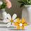 Thumbnail: Yellow-White Color Wooden Daisy Decor Set Rustic Style 3D Design 3D Floral Ornam