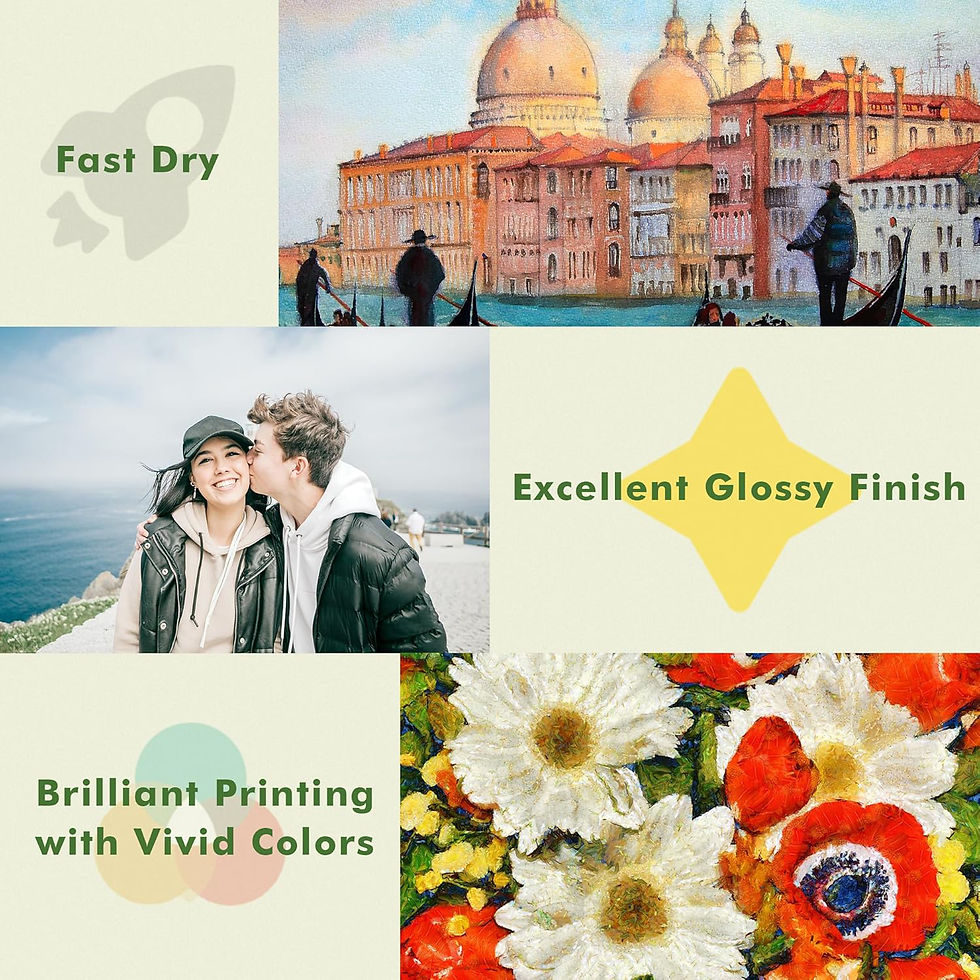 Thumbnail: Single Sided Glossy Photo Paper A4 100 Sheets, Professional Quality One-Sided Gl