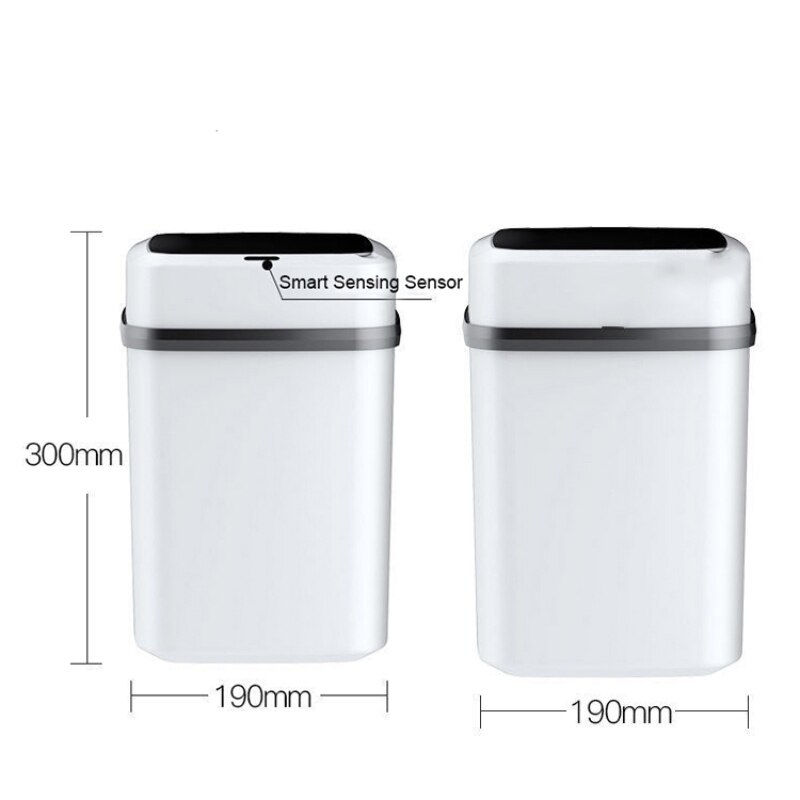 Thumbnail: Kitchen Trash Bin 13L Bathroom Touch Trash Can In The Toilet Smart Garbage Bucke