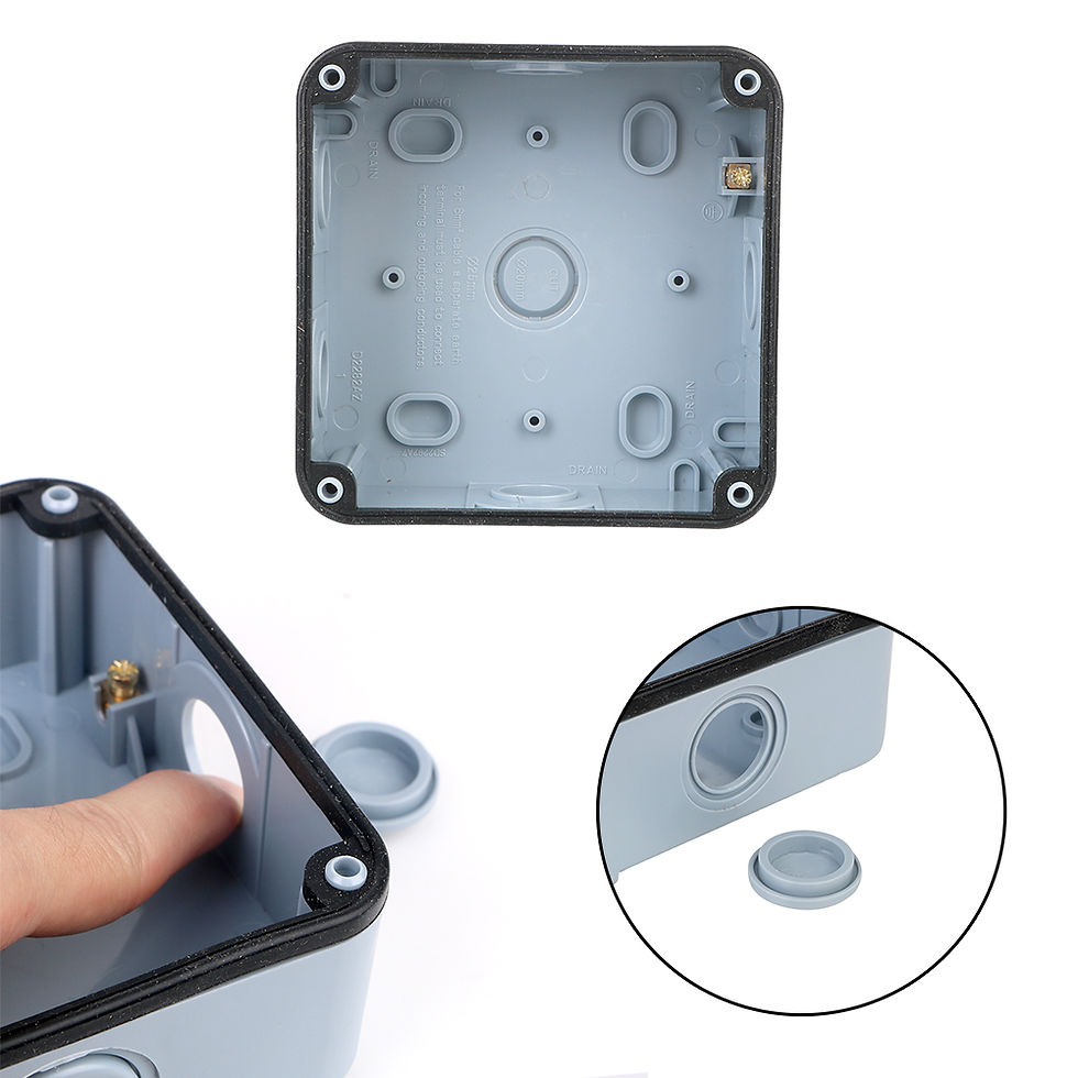Thumbnail: Double EU Socket Power Supply Switch Socket 16A Outdoor Wall Power Socket With U