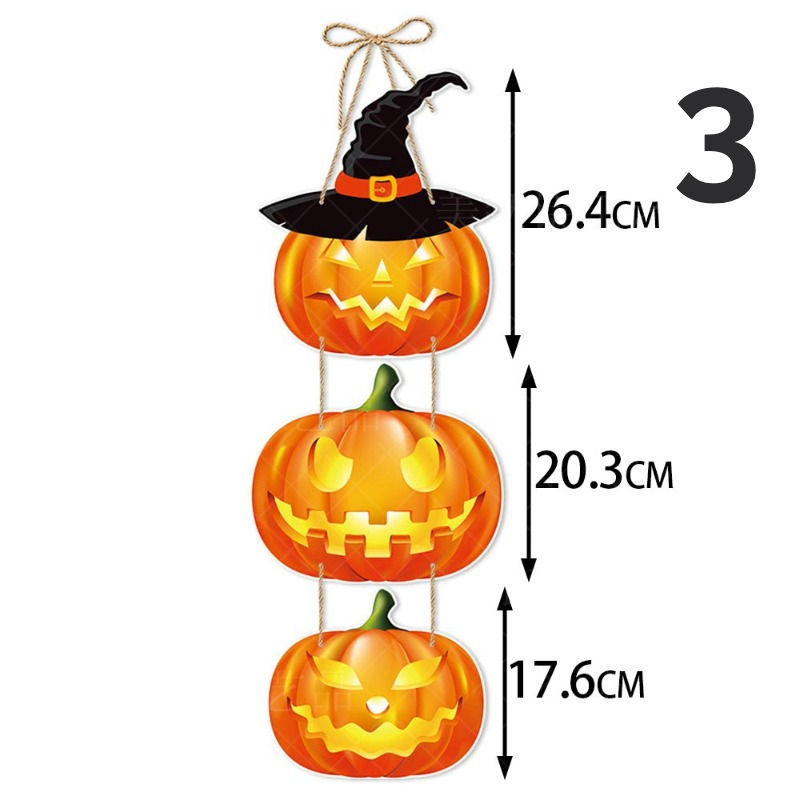 Thumbnail: Halloween Party Door Decorations Horror Pumpkin Ghost Bat Hanging Pendent paper