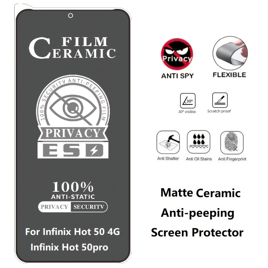 Thumbnail: 2-in-1 for Infinix Hot 50 / Hot 50pro Screen Protector Infinix Hot 50i Tempered