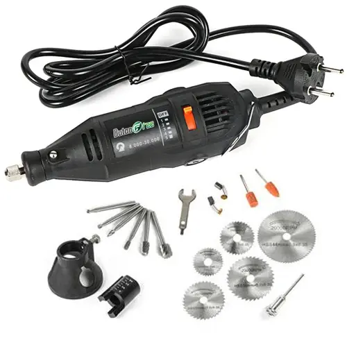 Thumbnail: 130W Power Tools Electric Mini Drill Die Grinder Engraver Polisher with Rotary T