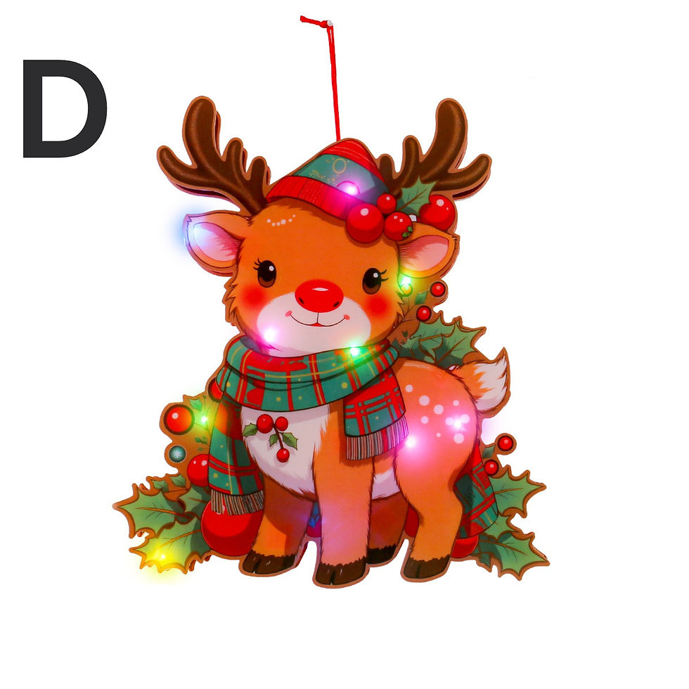 Thumbnail: Luminous Door Hanging Decorations Christmas Home Diy Colorful Lights Snowman Sce