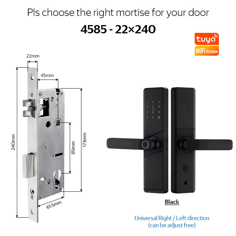 Thumbnail: 9 languages Smart Electronic Door Lock with Biometric Fingerprint  Interface Tuy