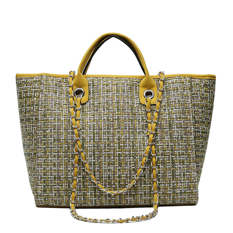Thumbnail: Women Tote Bag Fashion Nylon Large Handbag Chains Shoulder Bags Ladies Big Messe