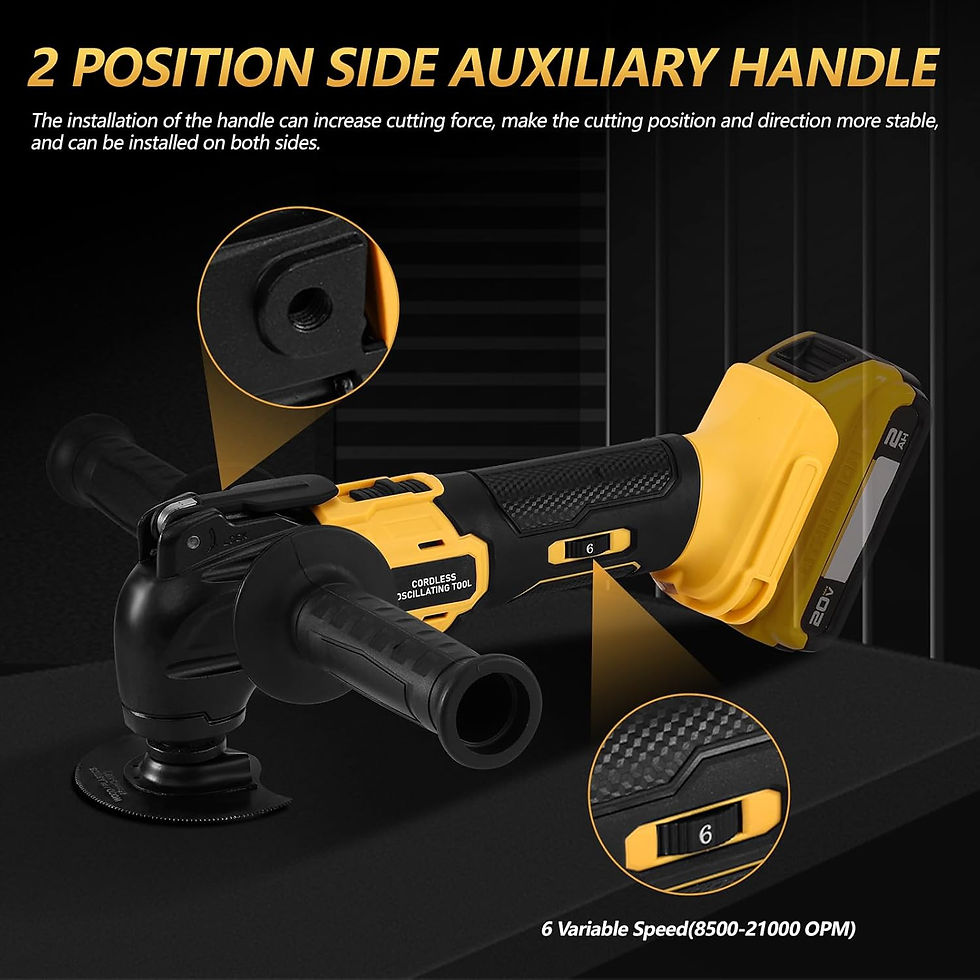 Thumbnail: 23 PCS Multi-Tool Brushless Oscillating Tool Compatible For Dewalt 20V Battery