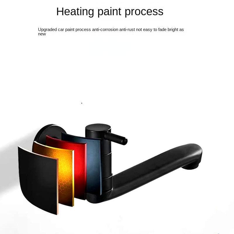 Thumbnail: KKTNSG Extra Long Kitchen Sink Faucet Wall Mounted Single Cold Bathroom Faucet 3