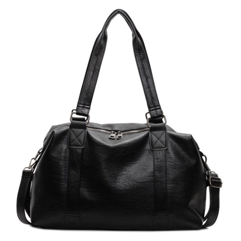 Thumbnail: Fashion Tote Bag Leather Women Bag Simplicity Handbag Solid Vintage Shoulder Mes