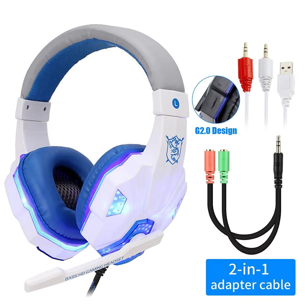 Thumbnail: New Professional Wired Gaming Headphones With Microphone Led Light For Computer