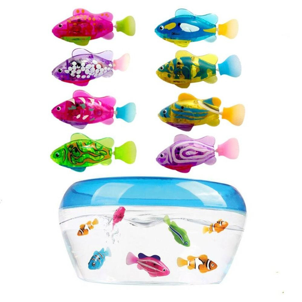 Baby Shower Toys LED Electric Simulation Fish With Light Water Swimming Fish Tan