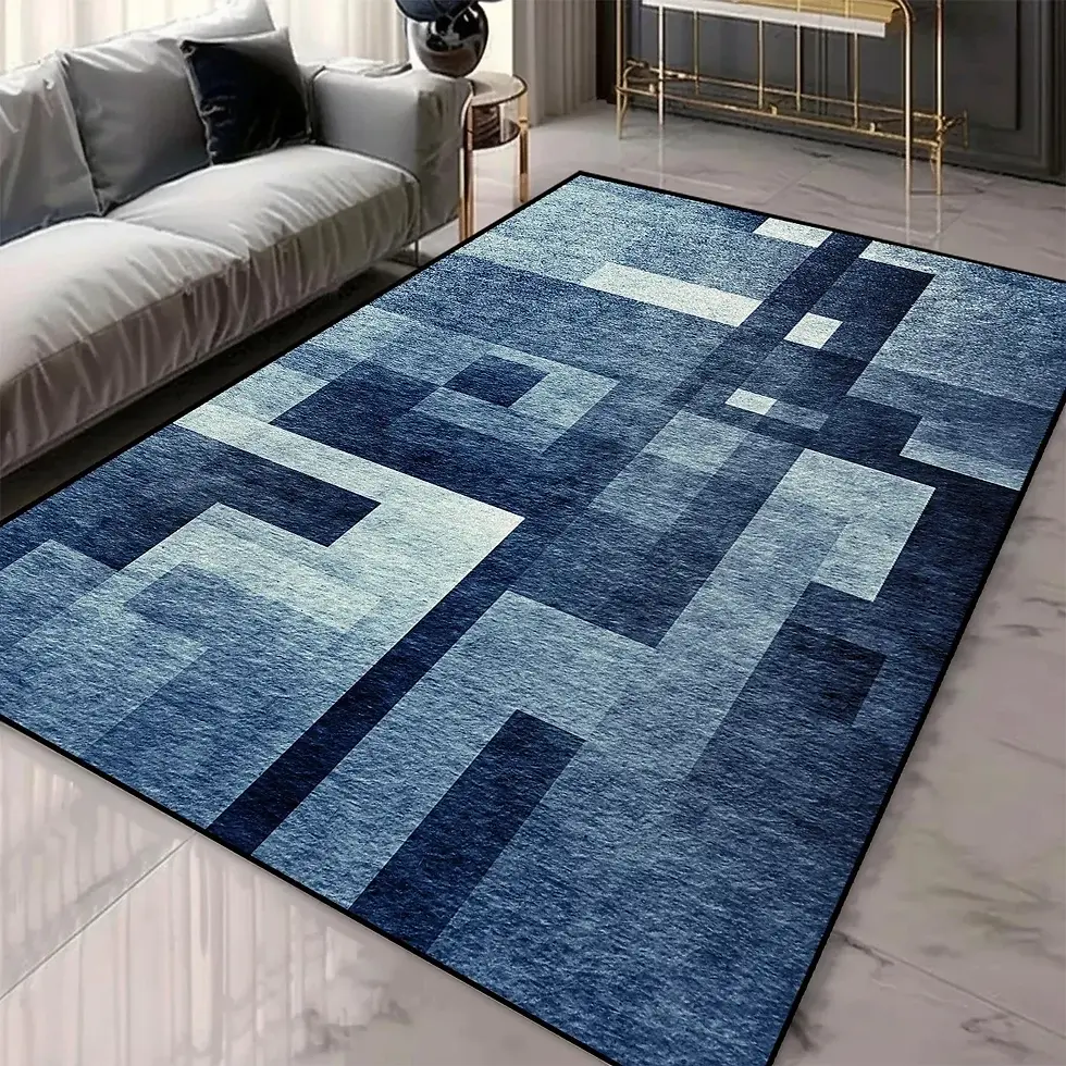 Thumbnail: Geometric Pattern 3D Area Rugs for Living Room and bedroom decor Washable Carpet