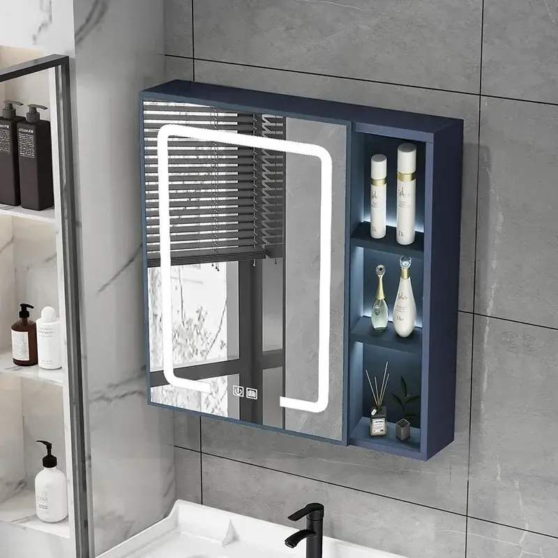 Thumbnail: Bathroom Cabinets Light 2 Doors  Makeup Mirror Storage Wall Mounted Smart Bathro