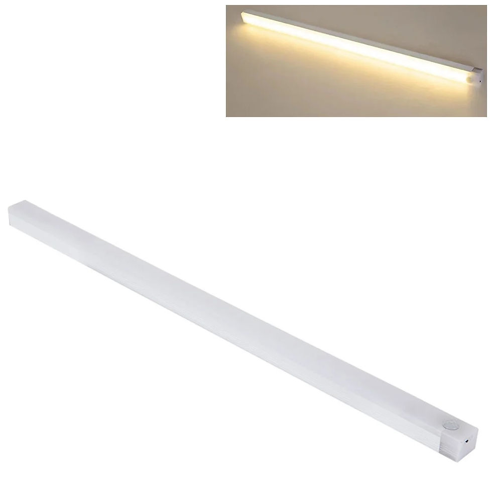 Thumbnail: Motion Sensor LED Under Cabinet Lamp Dimmable Rechargeable Night Light Stairs Cl