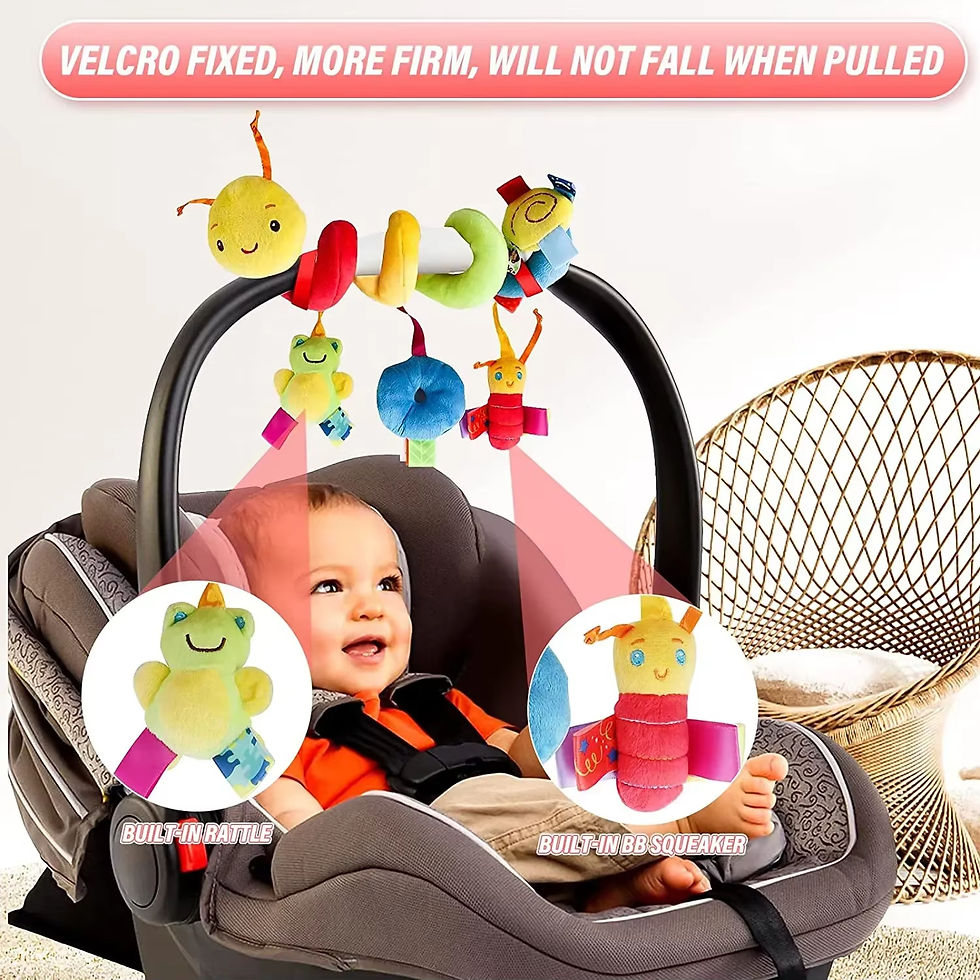 Thumbnail: Baby Crib Hanging Rattles Toys Car Seat Toy Soft Mobiles Stroller Crib Cot Spira
