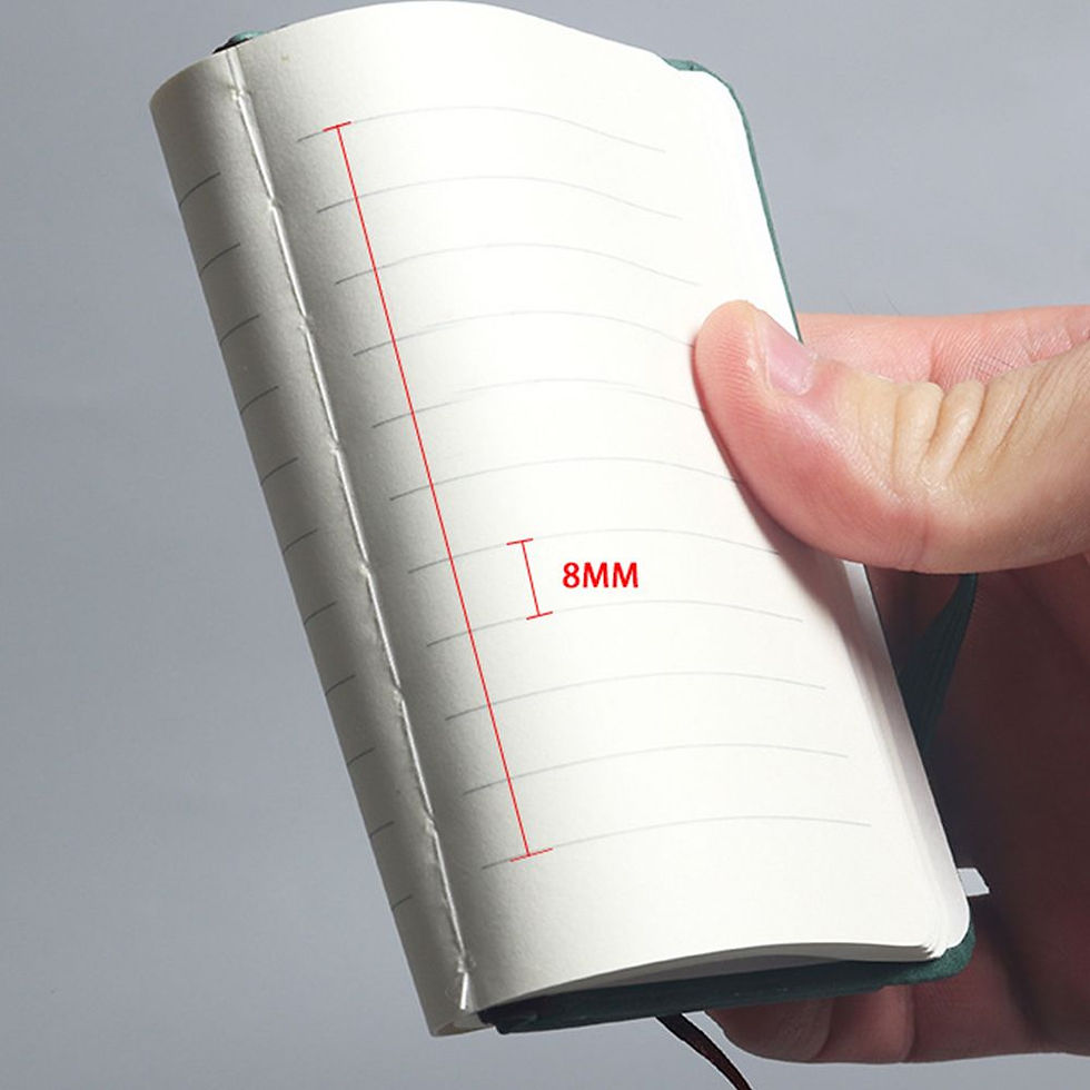 Thumbnail: Simple Portable College Thick Business Notebook Leather Mini Word Book Handwriti