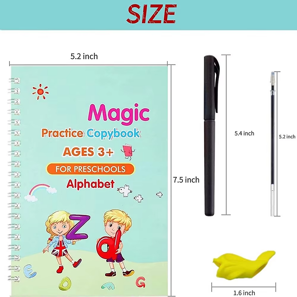 Thumbnail: 4 Books Pen Magic Writing Book Calligraphy Notebook Montessori Kids Reusable Edu