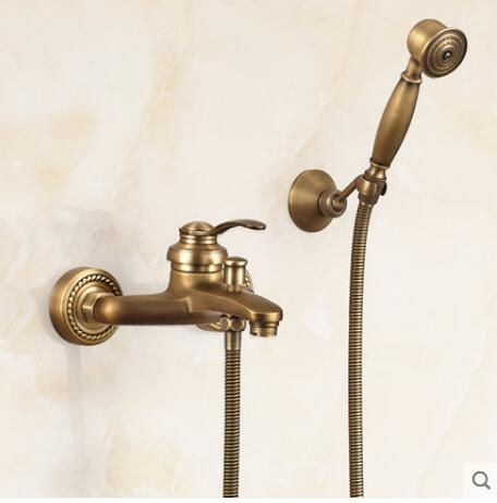 Thumbnail: Bathtub Faucets Antique Bronze Bathroom Tub Mixer Faucet New Ceramic Style Hand