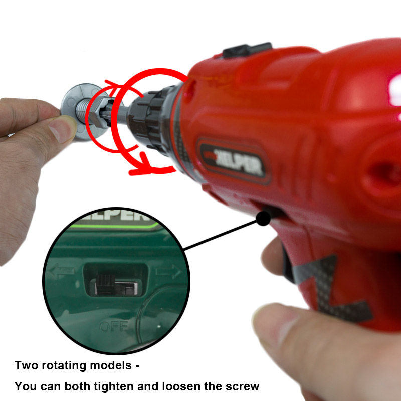 Thumbnail: Tools Toys Electric Drill BO Simulation Screw Driver Kids Power Repair Tools Kit