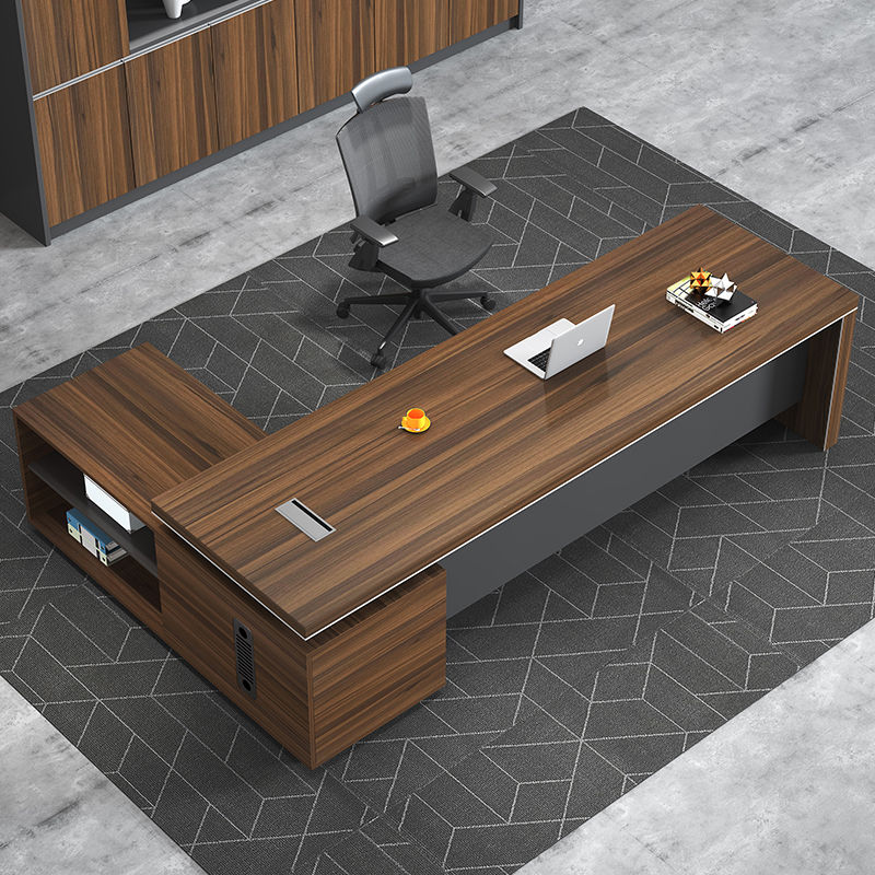Thumbnail: Wooden Ceo Office Furniture Modern Style Computer L Shape Desk Boss Manager Offi