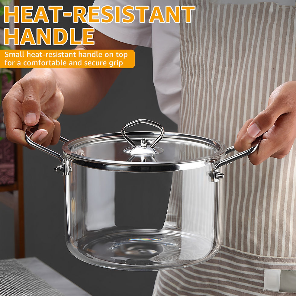 Thumbnail: Glass Cooking Pot 2.5L/3.5L Heat Resistant Simmer Pot Dual Handles Pots with Pot