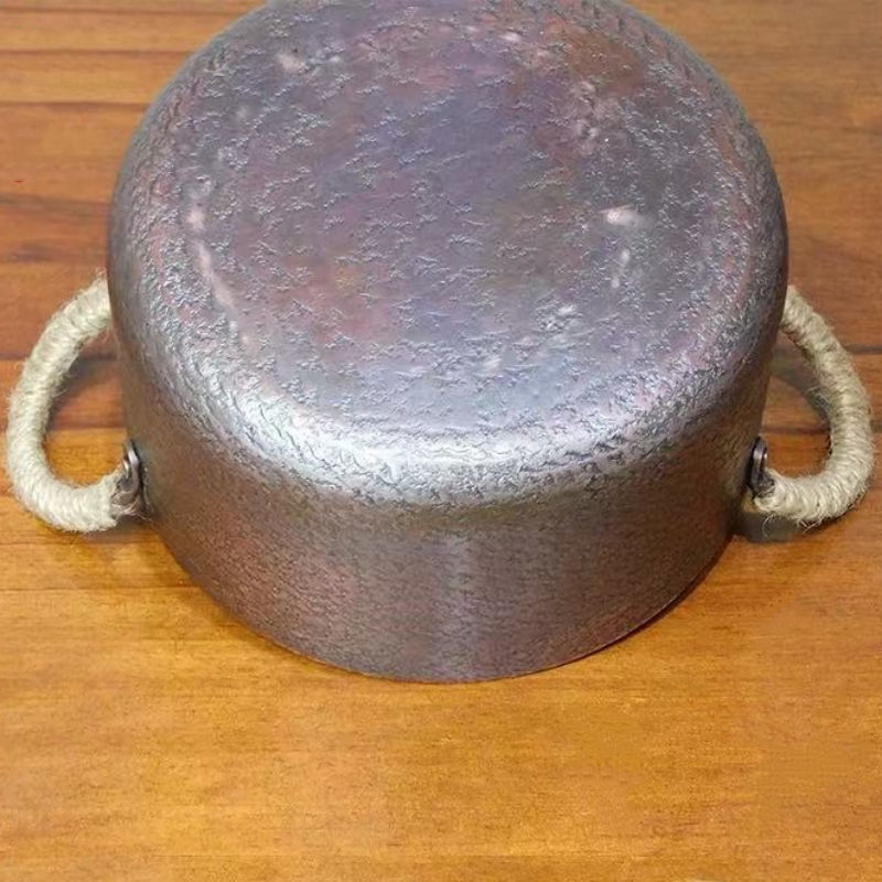 Thumbnail: Vintage Copper Pot,Handcrafted Hot Pot Food Cooking Utensil for Boiling,Simmerin