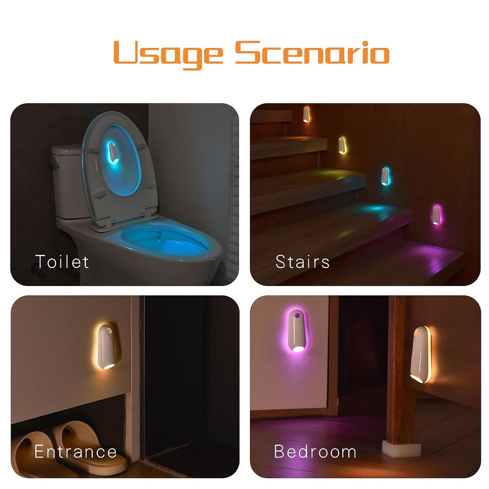 Thumbnail: Toilet Seat Motion Sensor Light Smart Toilet Night Light RGB 8-16 Colors Waterpr