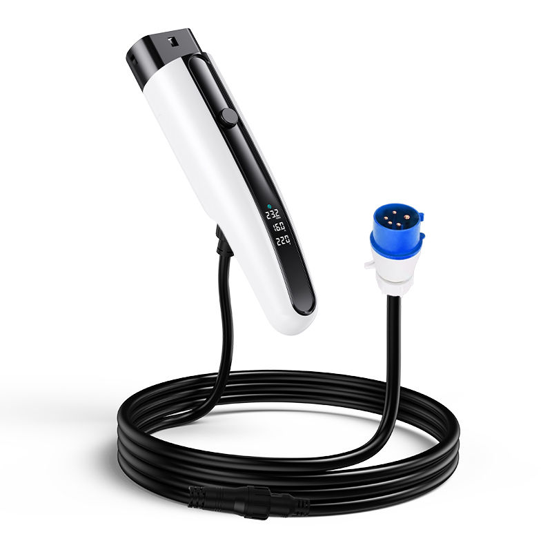 Thumbnail: EV Charger 32A 7KW / 16A 3.5KW Portable Charging Gun - 5m Cable, Type2 Socket &