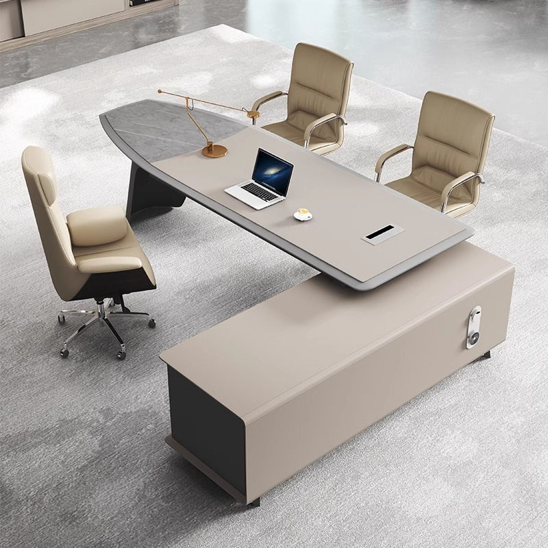 Thumbnail: Modern And Luxury Light-Atmospheric Boss's Desk Simple And Elegant Office Superv