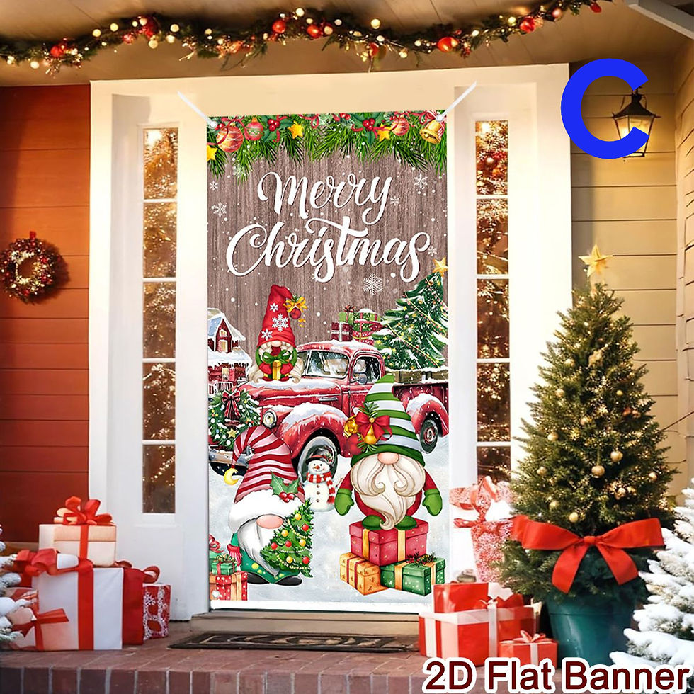 Thumbnail: Christmas Door Banner Merry Christmas Decor for Home 2025 Xmas Hanging Wall Door