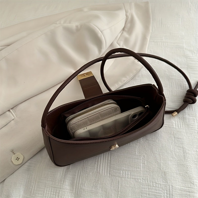 Thumbnail: Women's Handbag Shoulder Bag with Adjustable Strap & Buckle Closure, Casual Tote