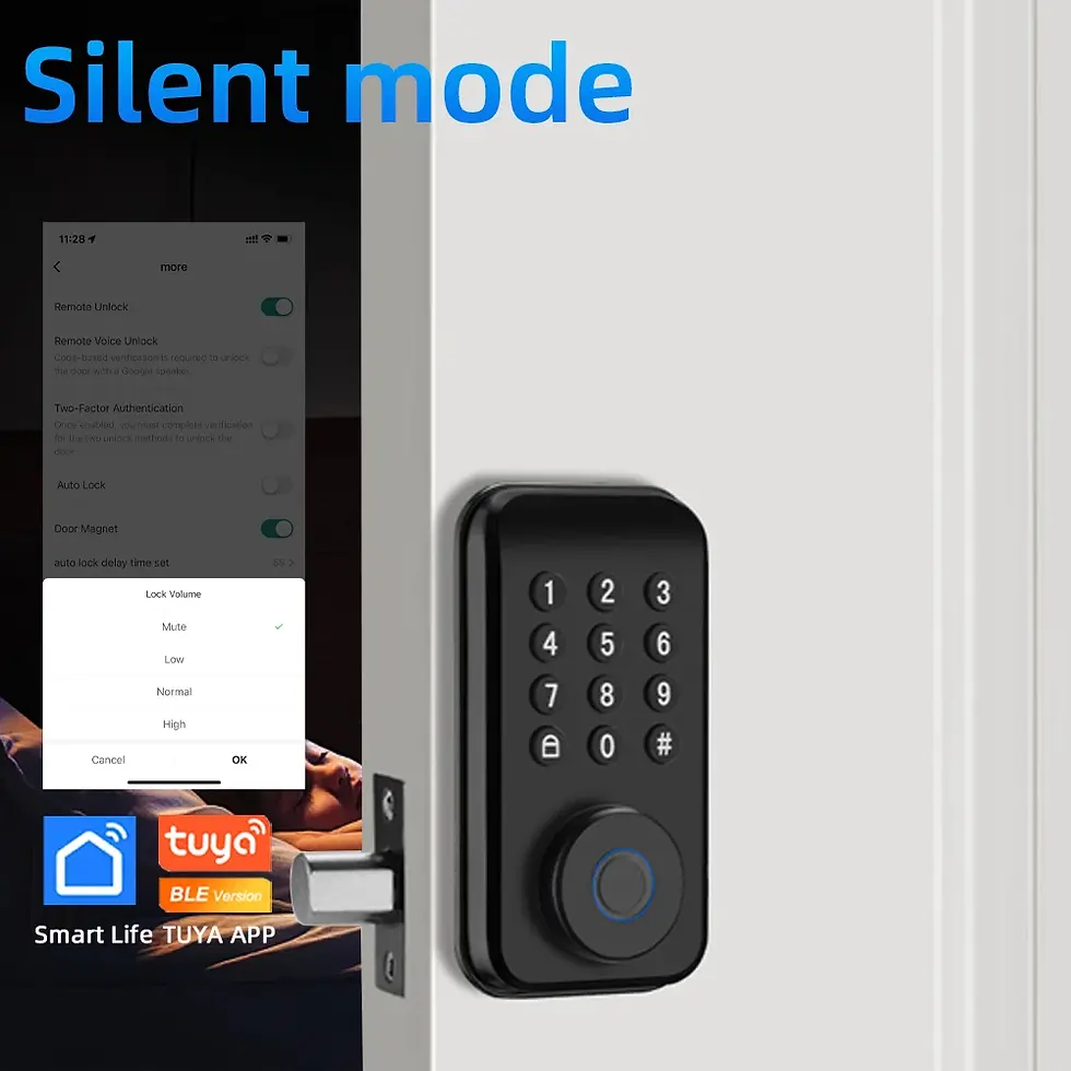 Thumbnail: CDOK DS02 Tuya Smart Fingerprint Deadbolt Lock with Latch/Door Sensor Auto Lock