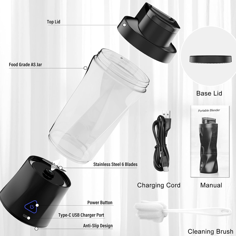 Thumbnail: Small Juicer Juice Cup Portable USB Charging Mini Handheld Juicer Home Outdoor T