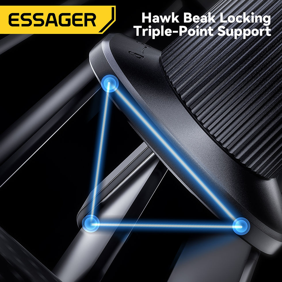 Thumbnail: Essager Magnetic Wireless Charger Car Phone Holder 15W RGB Seven Color Light Fas