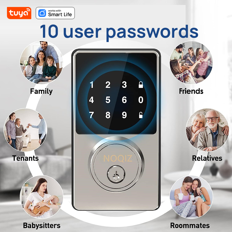 Thumbnail: Tuya Smart Home WiFi Lock Keyless Entry Door Lock With Touchscreen Keypad APP Co