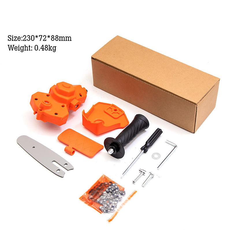 Thumbnail: Electric Drill Converter Into Electric Chain Saw Portable Pruning Saw With 4 Inc