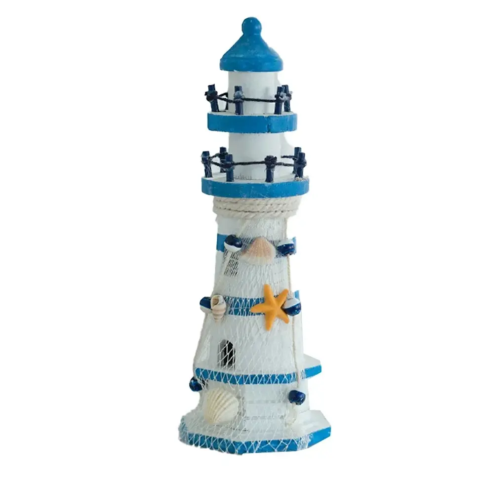 Thumbnail: Mediterranean Wooden Lighthouse Sea Decorations Home Decoration Creative Marine