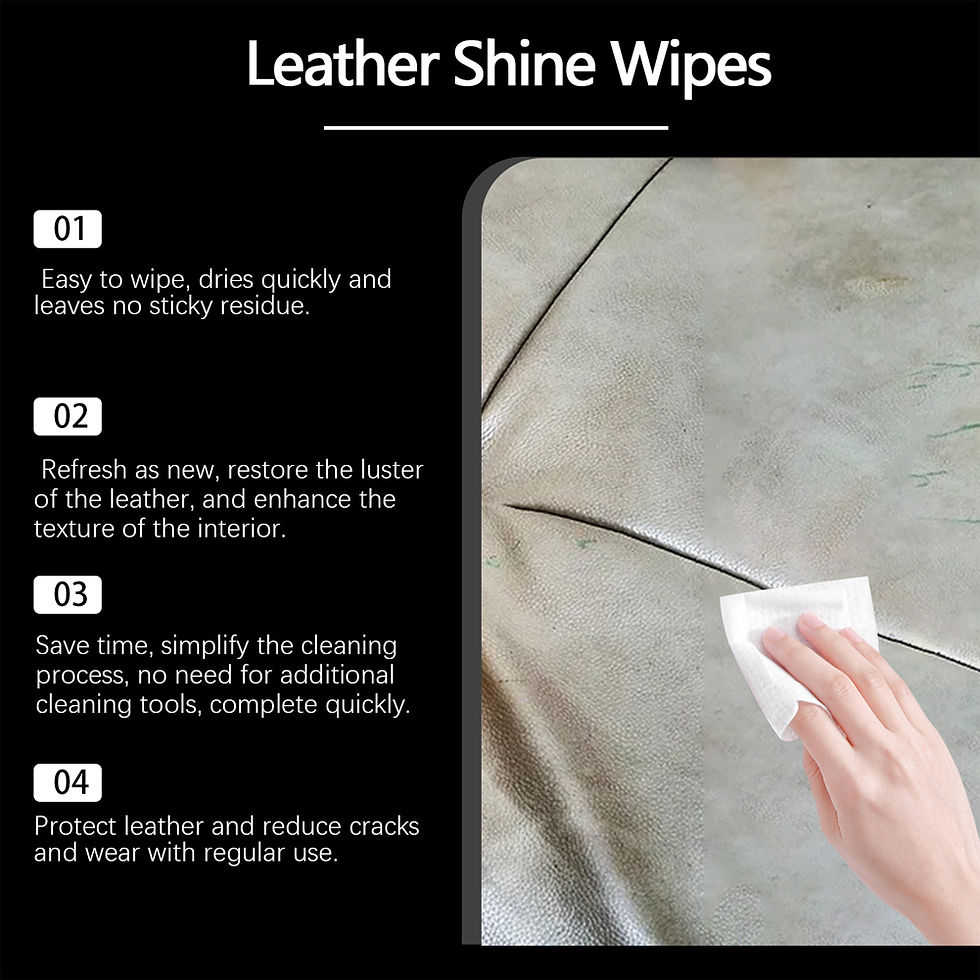 Thumbnail: 40Pcs Leather Cleaner & Conditioner Wipes Car Leather Wipes Conditioning Wipes C