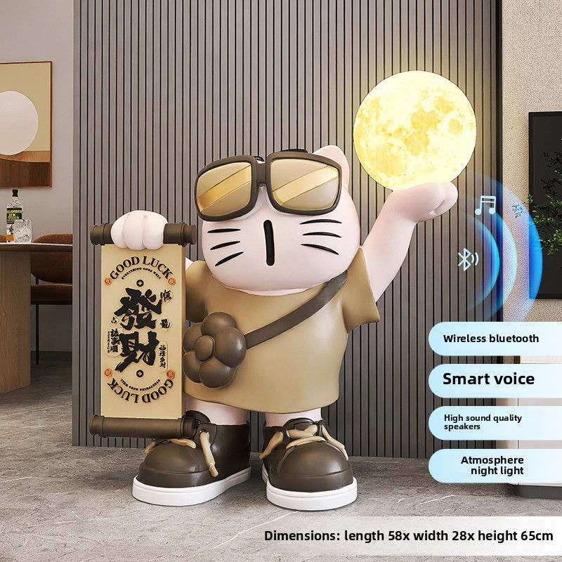 Thumbnail: Home Decor Sculptures Figurines Decoration Accessories Trendy Play Money Cat Flo
