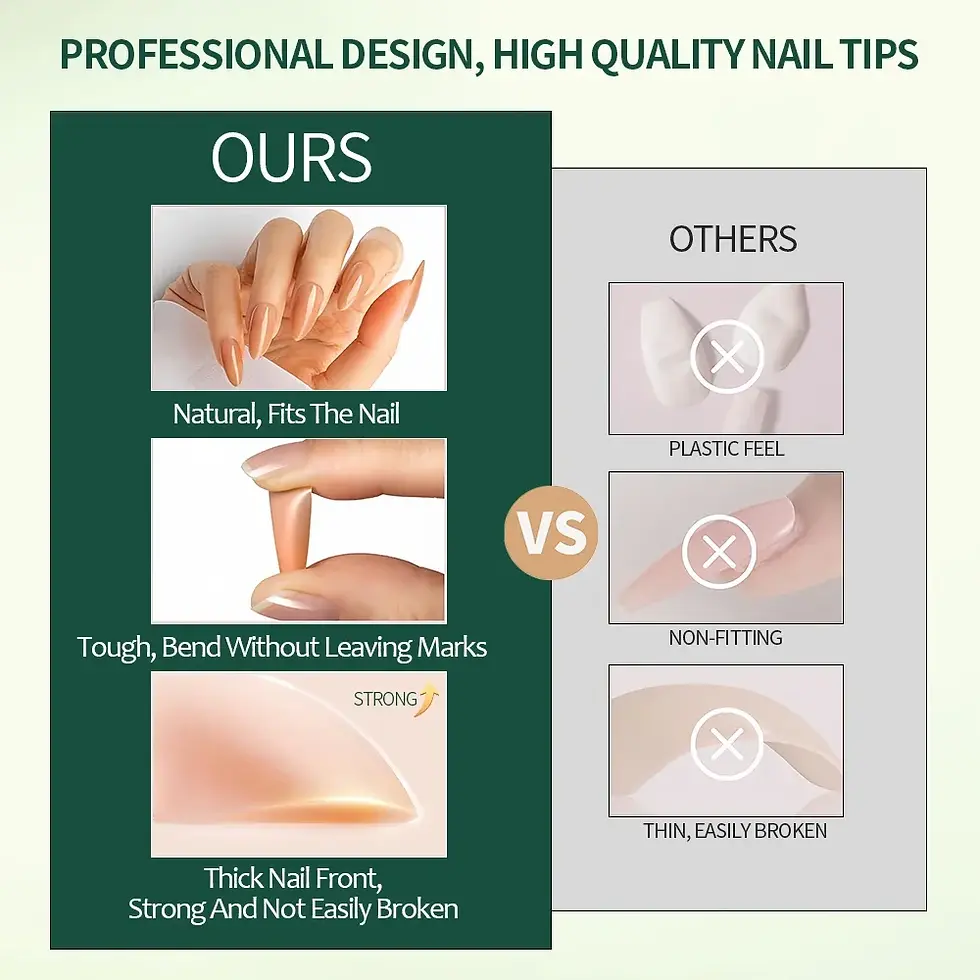 Thumbnail: 💕 Nailpop 3-IN-1 Nude Natural Soft Nail Tips Set