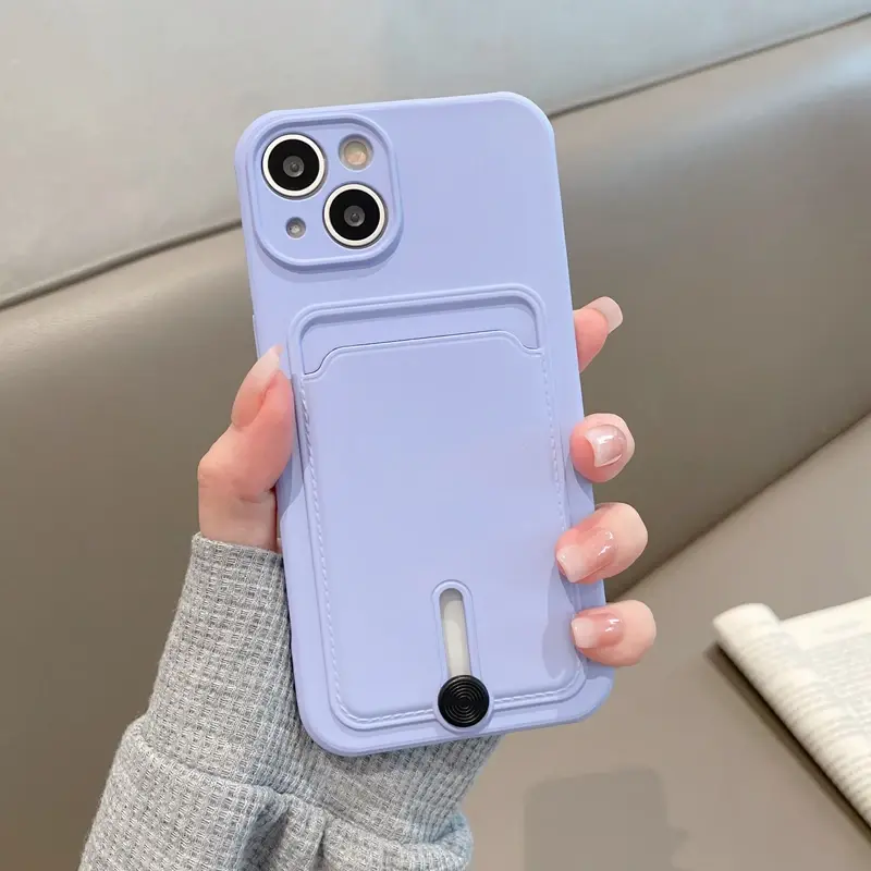 Thumbnail: card holder phone case for iphone 16 13 14 12 11 15 pro max soft cover case