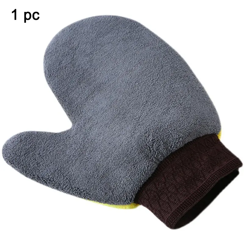 Thumbnail: Car Cleaning Gloves Towel Soft Microfiber Chenille Water Absorption Car Body Was