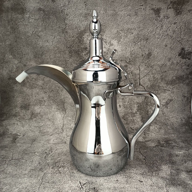 Thumbnail: Golden Arabic Coffee Pots, ,Hot Water long-mouthed Tea Kettle Coffee Maker, Narr
