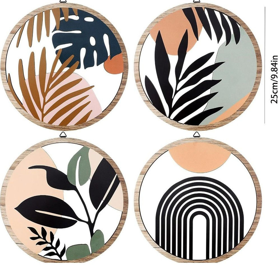 Thumbnail: 3/4pcs Home Decor Wooden Wall Decoration Cartoon Creative Wall Hanging Exquisite