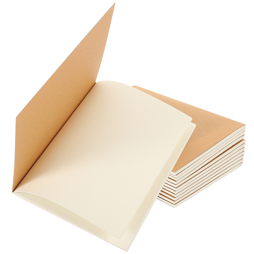 Thumbnail: 12PCS A6 Kraft Notebooks Kraft Paper Notebooks Blank Cover Kraft Journals for St