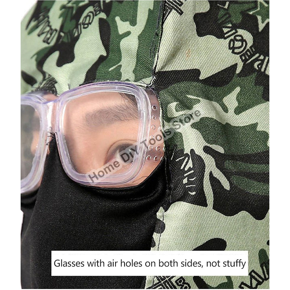 Thumbnail: Dustproof Windproof Cape Safety Helmet With Glasses Protective Cap Outdoor Safet